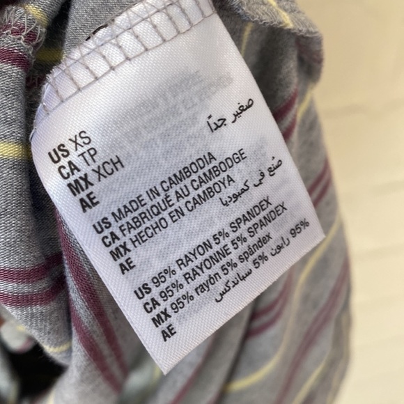 Alfani nightgown super soft xs has pockets NEW striped pajamas - Picture 4 of 6